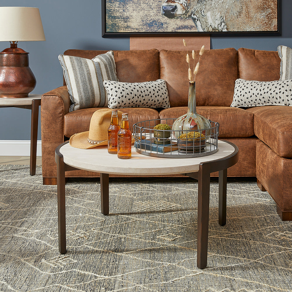 Palette Round Coffee Table Living Room Flexsteel