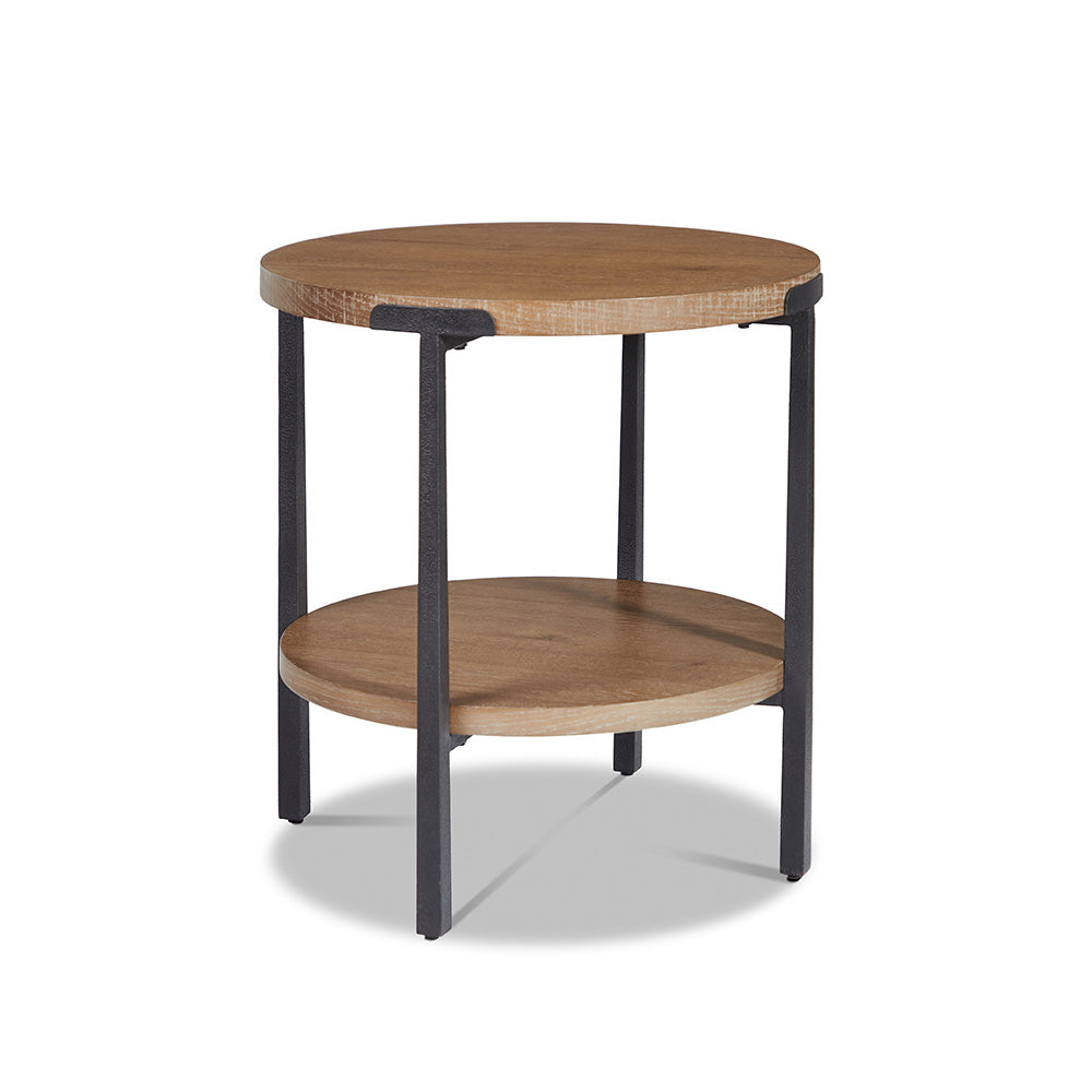 Millwork Round End Table Living Room Flexsteel   