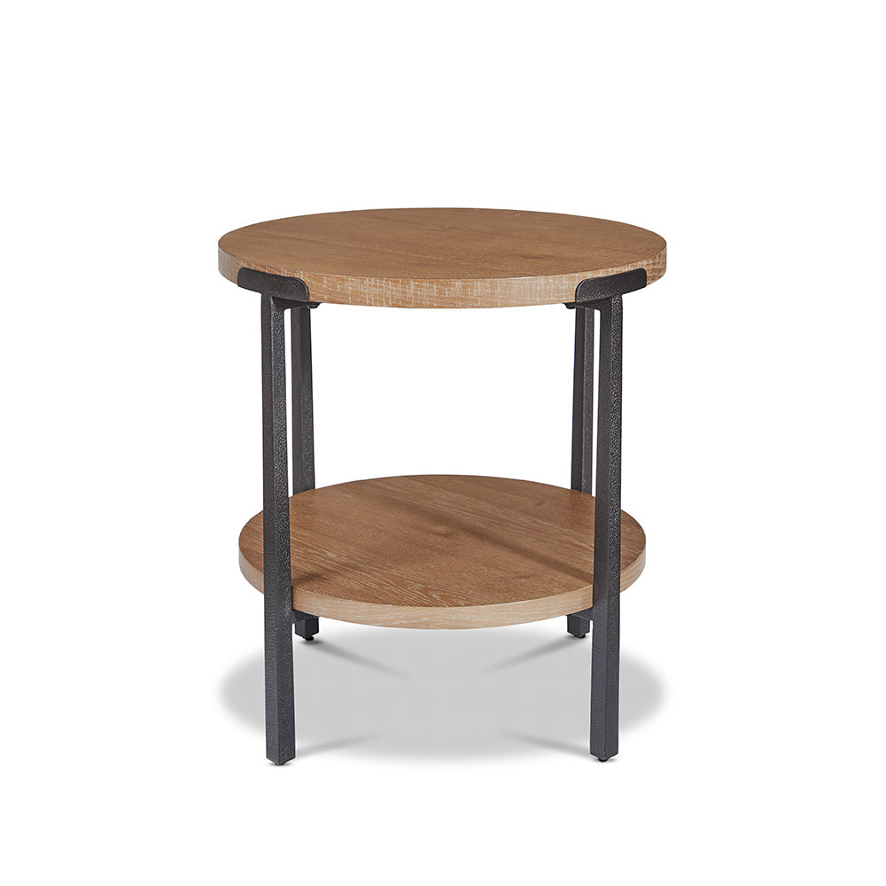 Millwork Round End Table Living Room Flexsteel   