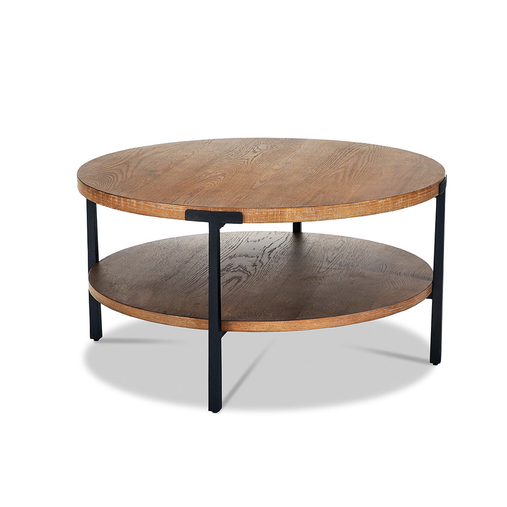 Millwork Round Coffee Table Living Room Flexsteel   