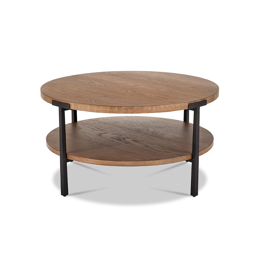 Millwork Round Coffee Table Living Room Flexsteel   