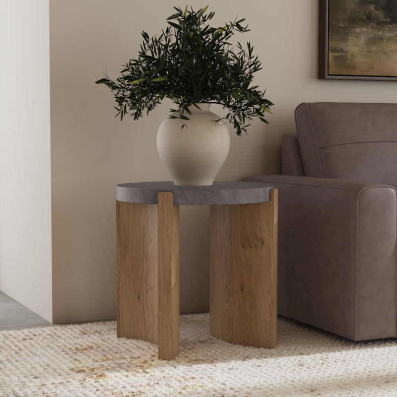 Eclipse Round End Table Living Room Flexsteel