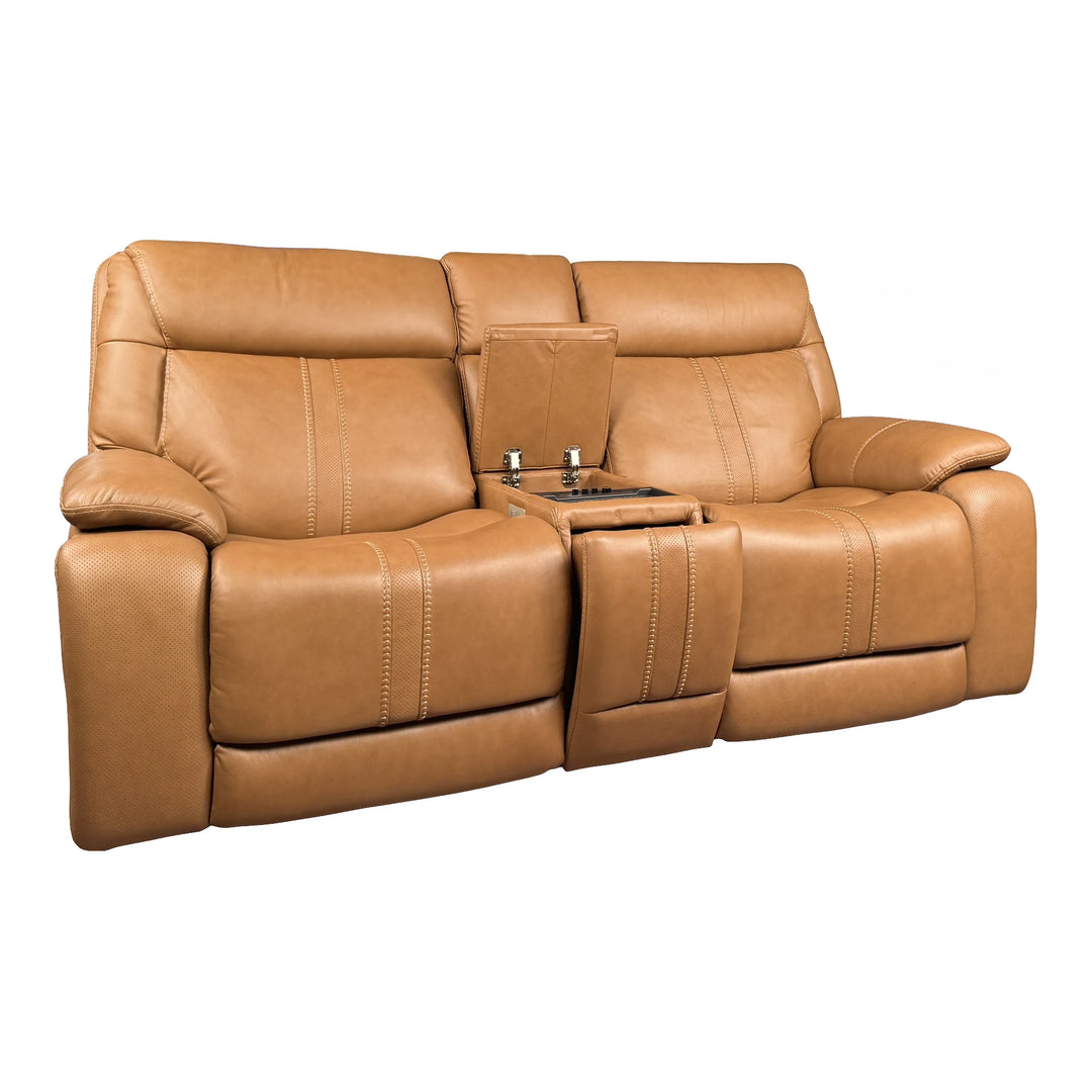 Xara Triple Power Loveseat Living Room MotoMotion Kona Butternut