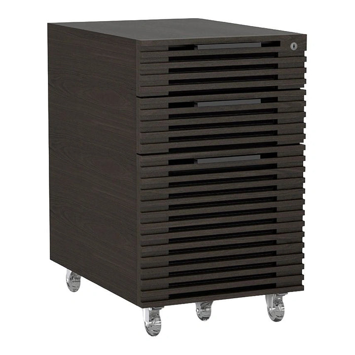 Corridor Office 6507 Mobile File Pedestal Home Office BDI Charcoal Stained Ash