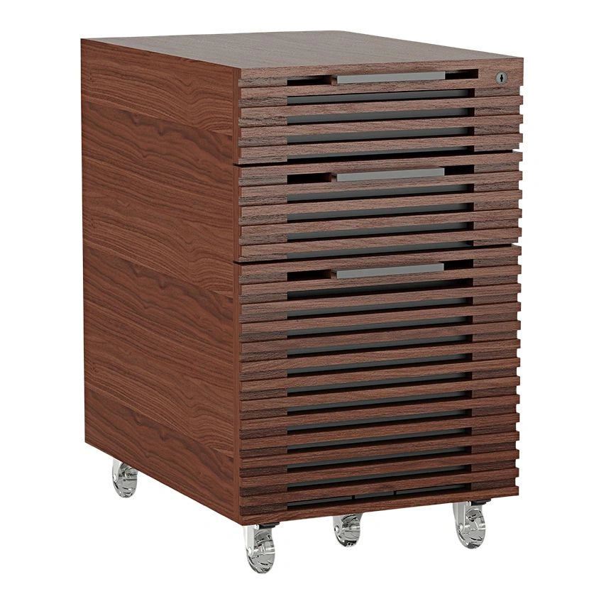 Corridor Office 6507 Mobile File Pedestal Home Office BDI Chocolate Stained Walnut