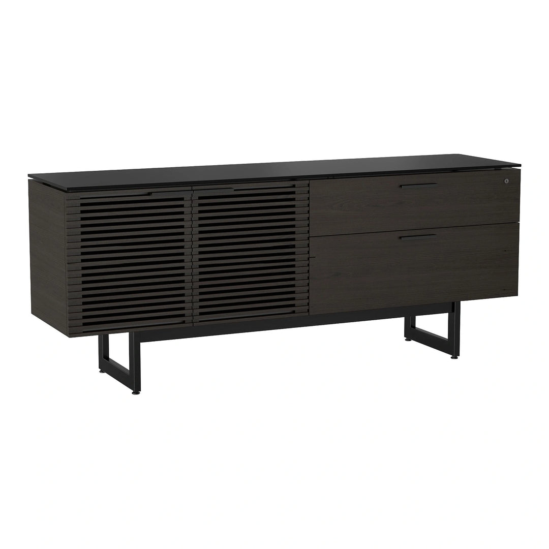 Corridor Office 6529 Storage Credenza Home Office BDI Charcoal Stained Ash