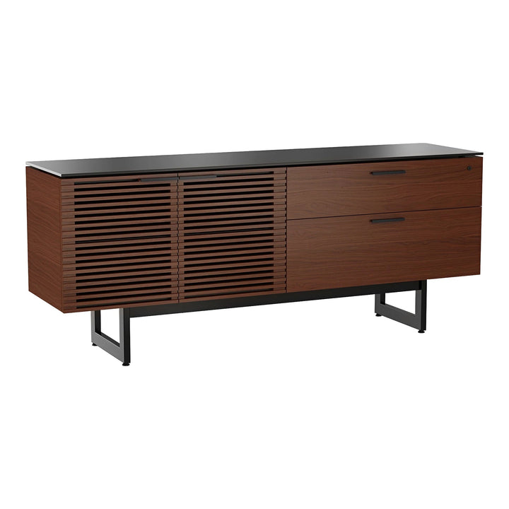Corridor Office 6529 Storage Credenza Home Office BDI Chocolate Stained Walnut