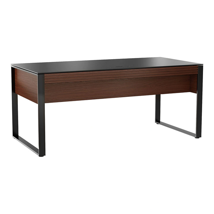 Corridor Office 6521 Executive Desk Home Office BDI Chocolate Stained Walnut