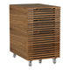Corridor Office 6507 Mobile File Pedestal Home Office BDI Natural Walnut