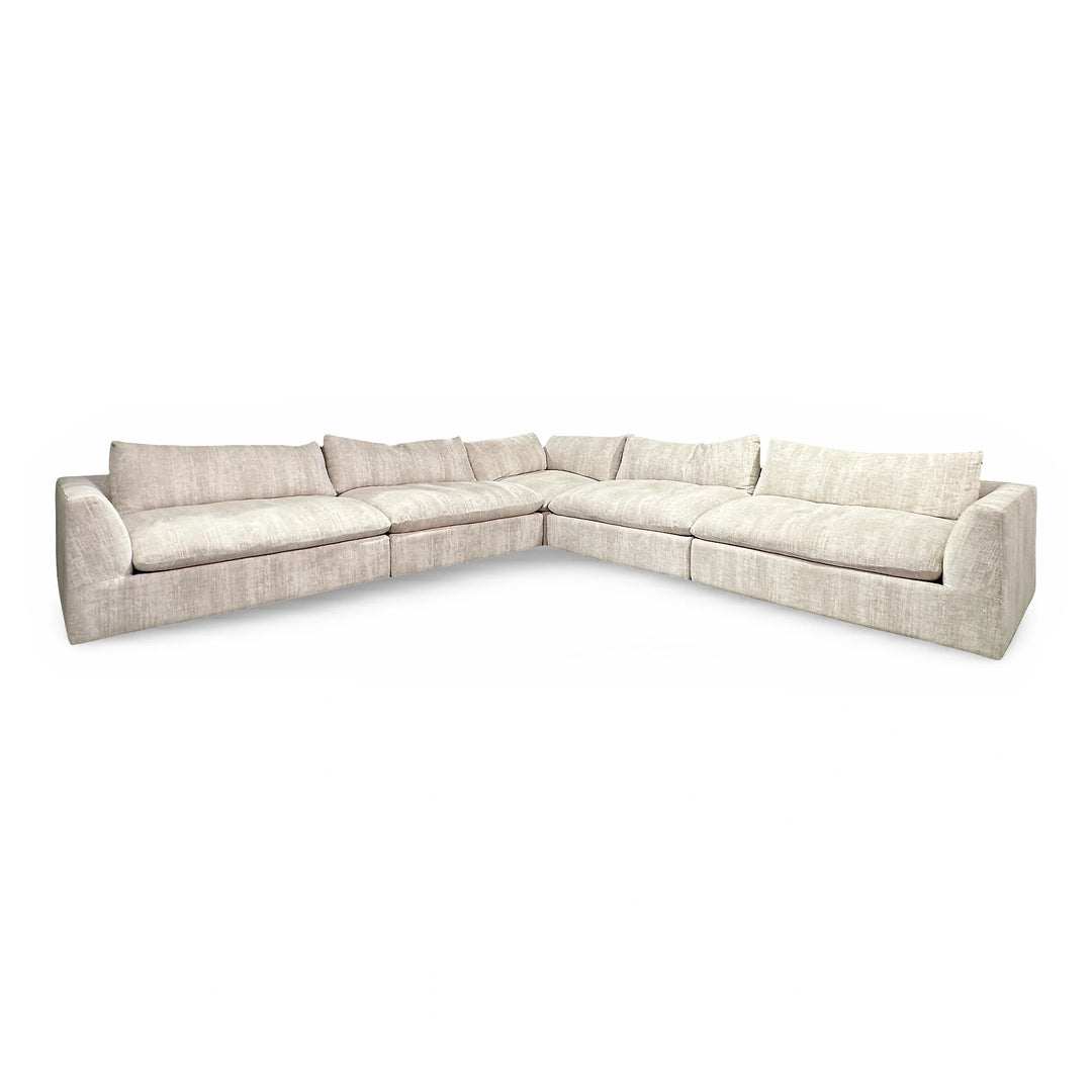 Espen 5 Piece Sectional with 3 Pillows Living Room American Leather