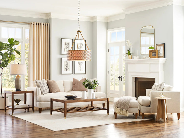 Surrey Hills Wood-Frame Ottoman Living Room Stickley