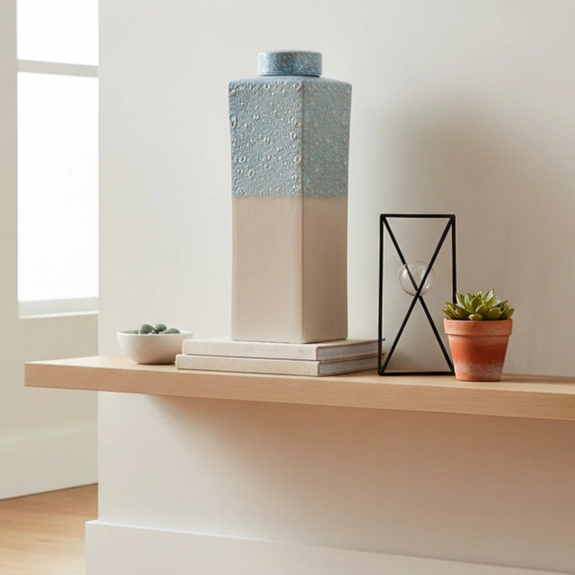 Orianna Tea Jar, Teal clearance Clearance