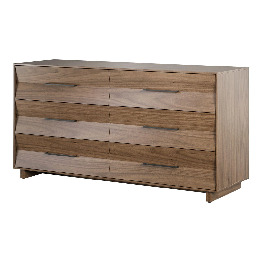 KAVA Bedroom 9686 6-Drawer Dresser Bedroom BDI Walnut
