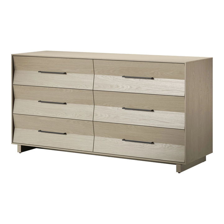 KAVA Bedroom 9686 6-Drawer Dresser Bedroom BDI Washed Oak