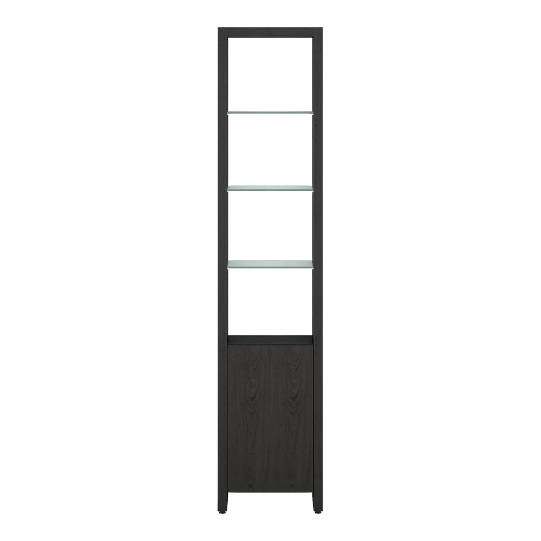 Linea 5801 Single Shelf | 18" Wide Home Office BDI Charcoal Stained Ash