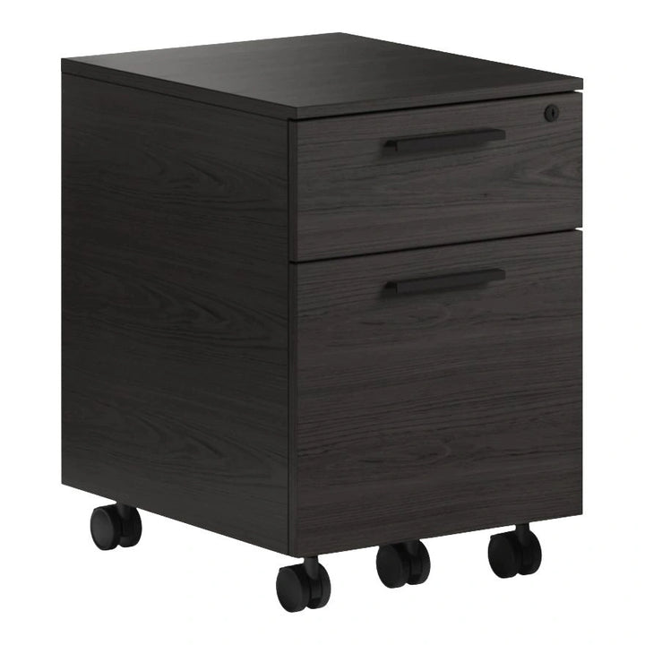 Linea 6227 Mobile File Pedestal Home Office BDI Charcoal Stained Ash