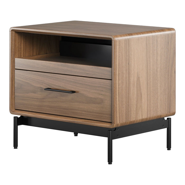 LINQ Bedroom 9182 28-inch Nightstand Bedroom BDI Natural Walnut