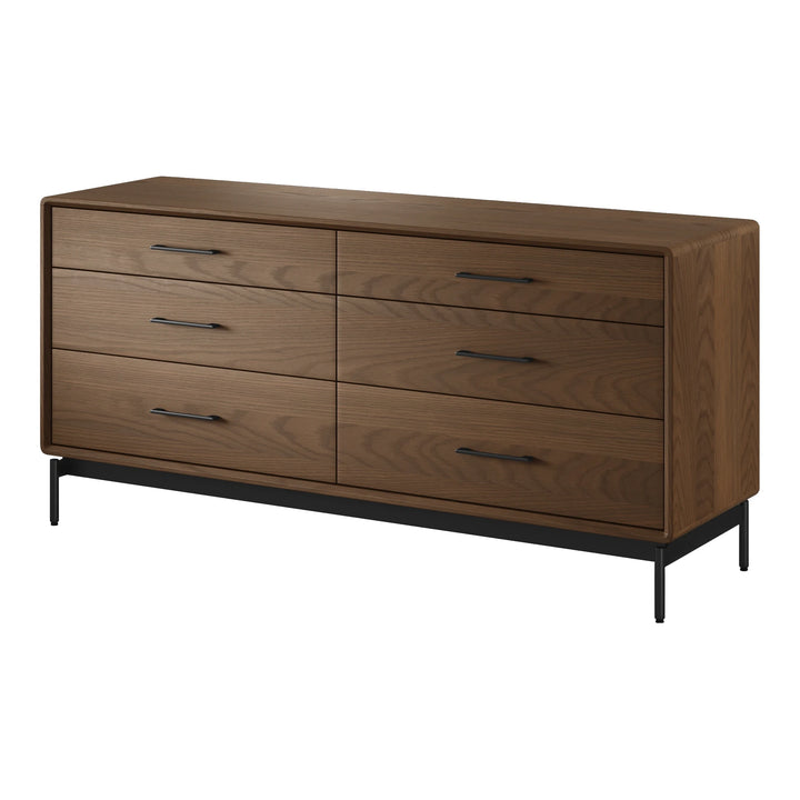 LINQ Bedroom 9186 6-Drawer Dresser Bedroom BDI Mocha