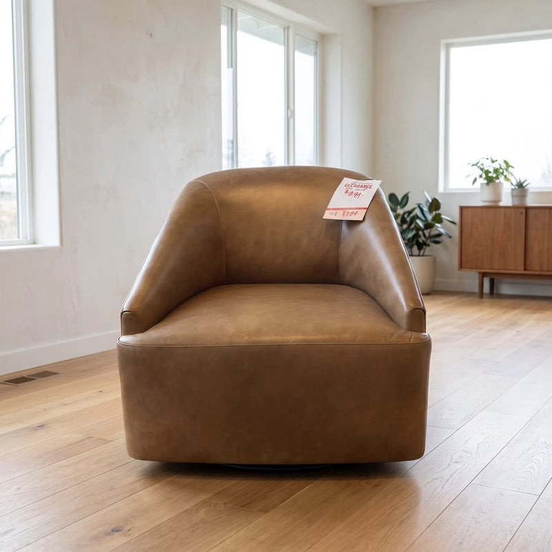 Vernal Leather Swivel Chair