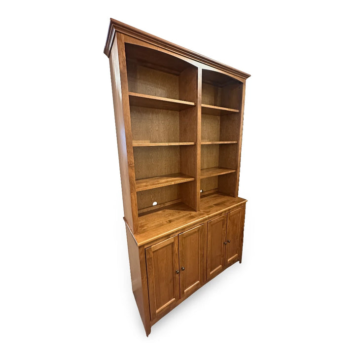 McKenzie 48" Wide Cabinet with Hutch Living Room Whittier Wood Hazelnut