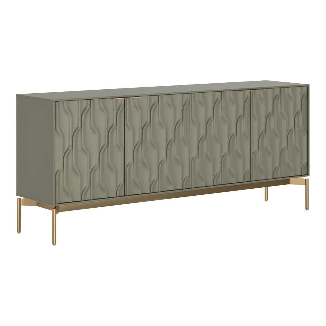 Mesa 7639 Storage Credenza Living Room BDI Moss Brushed Brass