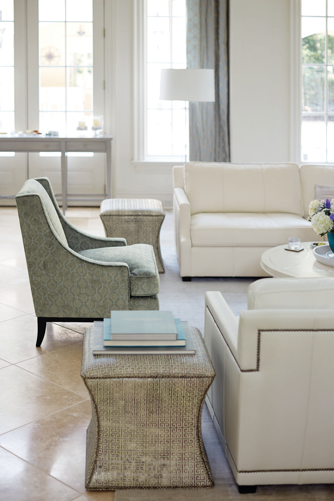 Roscoe Fabric Ottoman Living Room Bernhardt