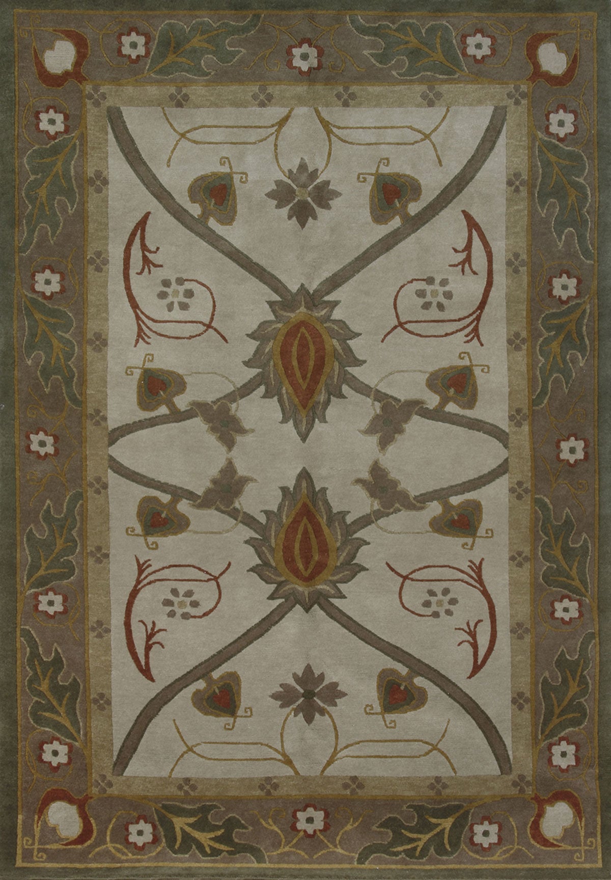 Stickley | Cottage Garden | RU-1110: Grey Area Rug Area Rug Stickley