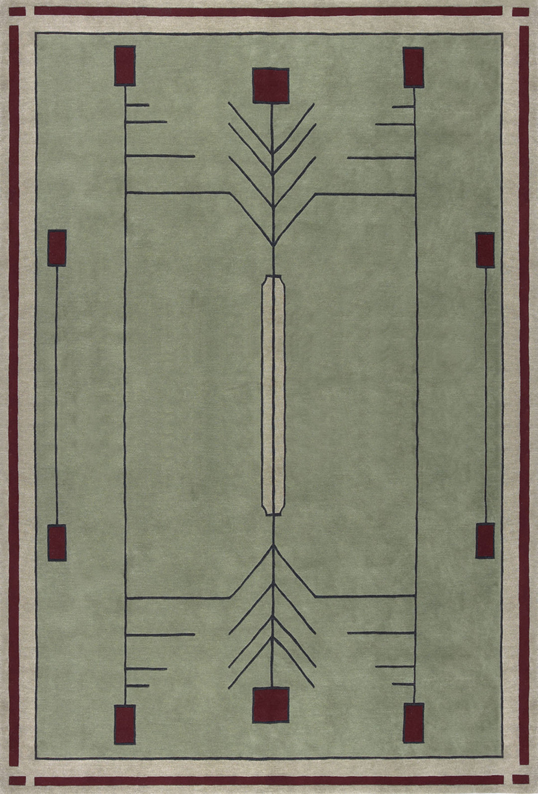 Stickley | Prairie | RU-1240: Teal Area Rug Area Rug Stickley