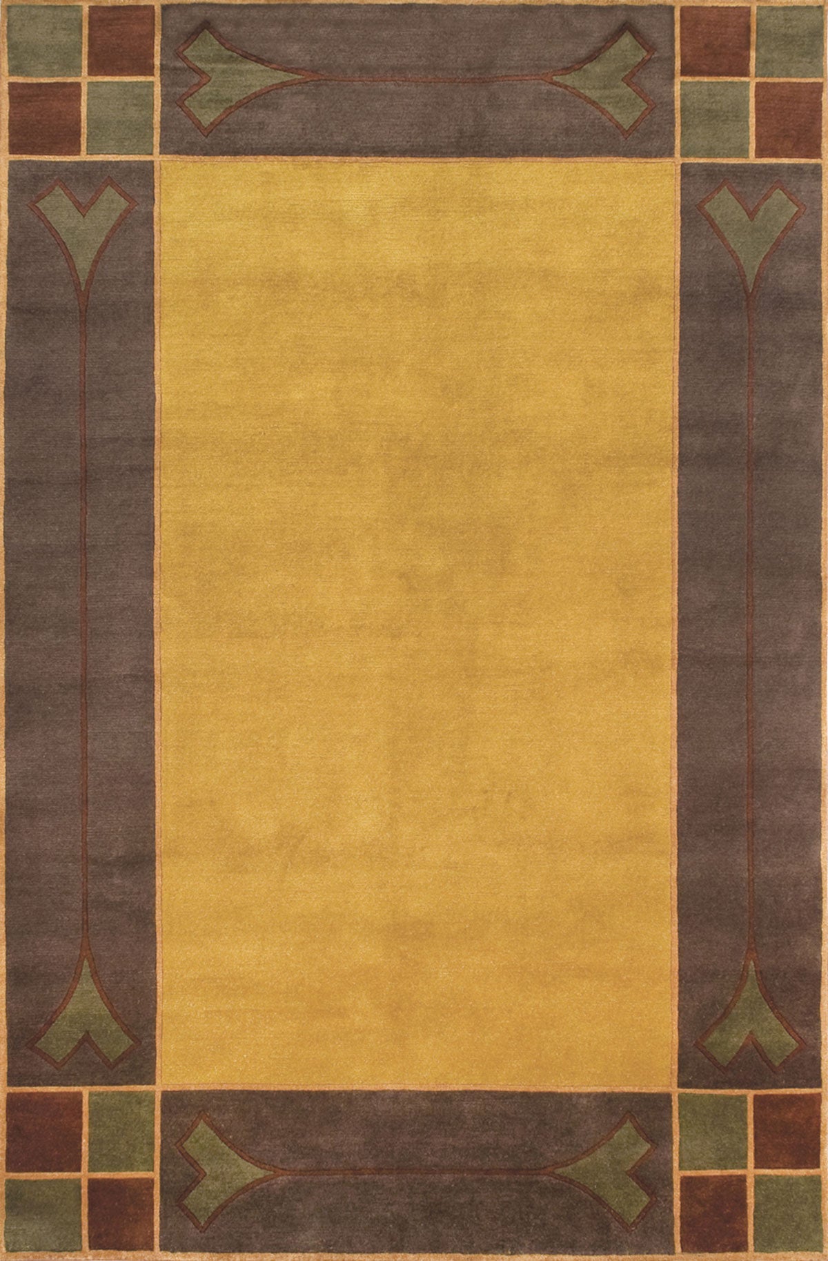 Stickley Bbe Rug Stickley Paradise Valley RU-1260 (Yellow/Gold Modern/Bohemian Hand ...