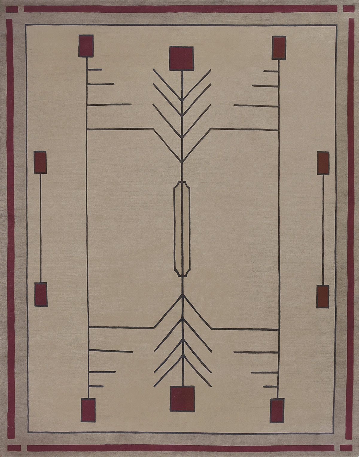 Stickley | Prairie | RU-1340: Taupe Area Rug Area Rug Stickley
