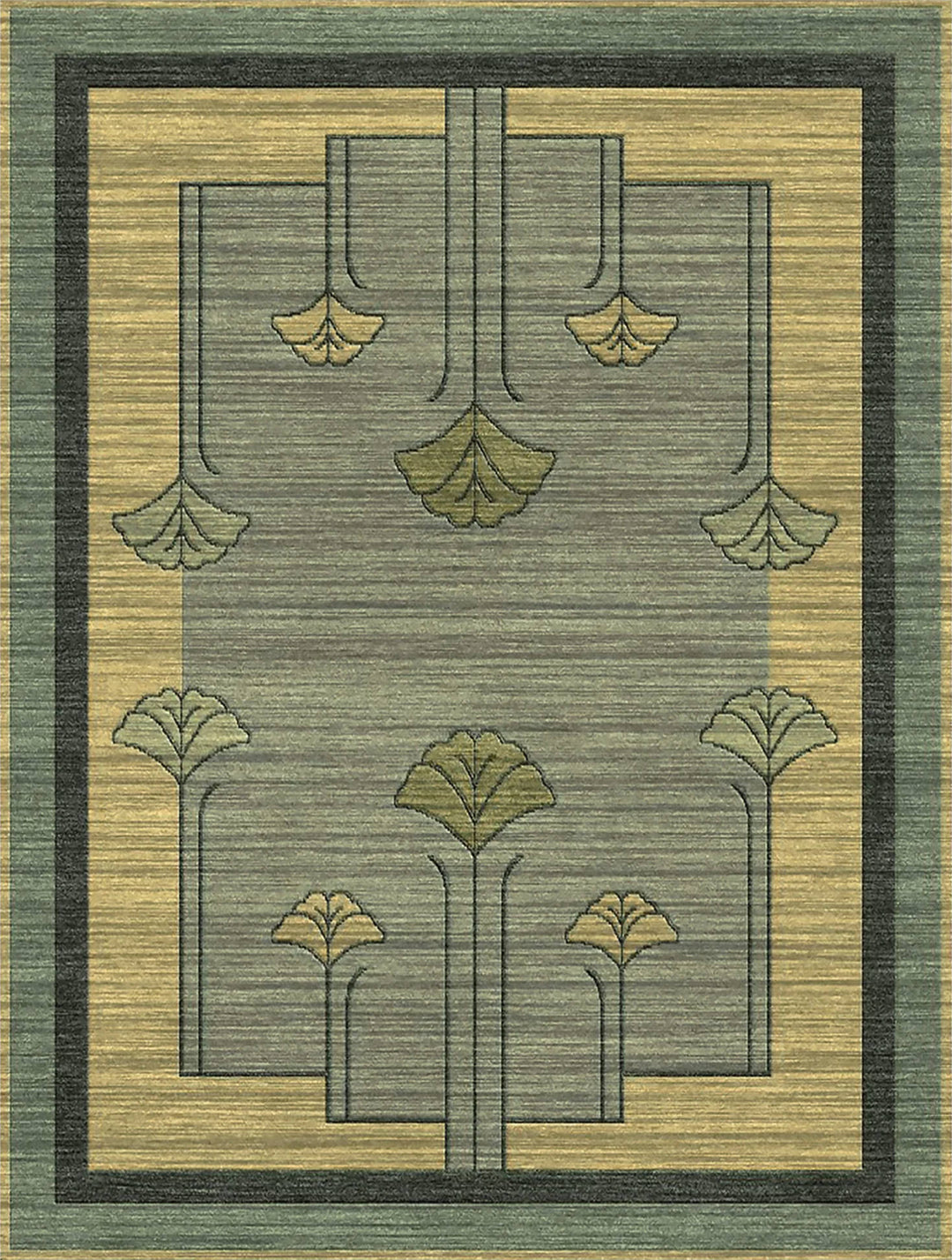 Stickley | Art Ginkgo | RU-1455: Green Area Rug Area Rug Stickley