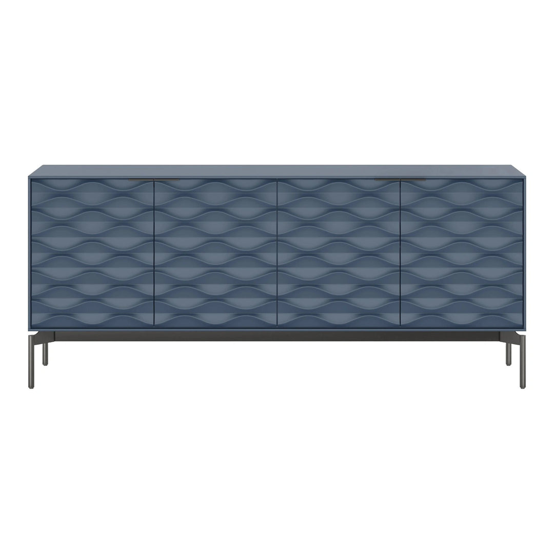 Ripple 7629 Storage Credenza BDI Ocean Brushed Carbon