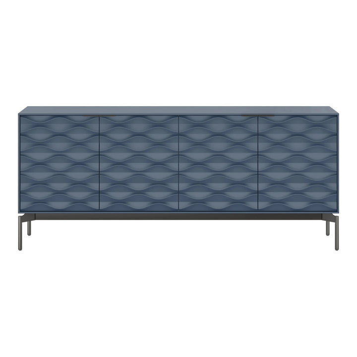Ripple 7629 Storage Credenza BDI Ocean Brushed Carbon