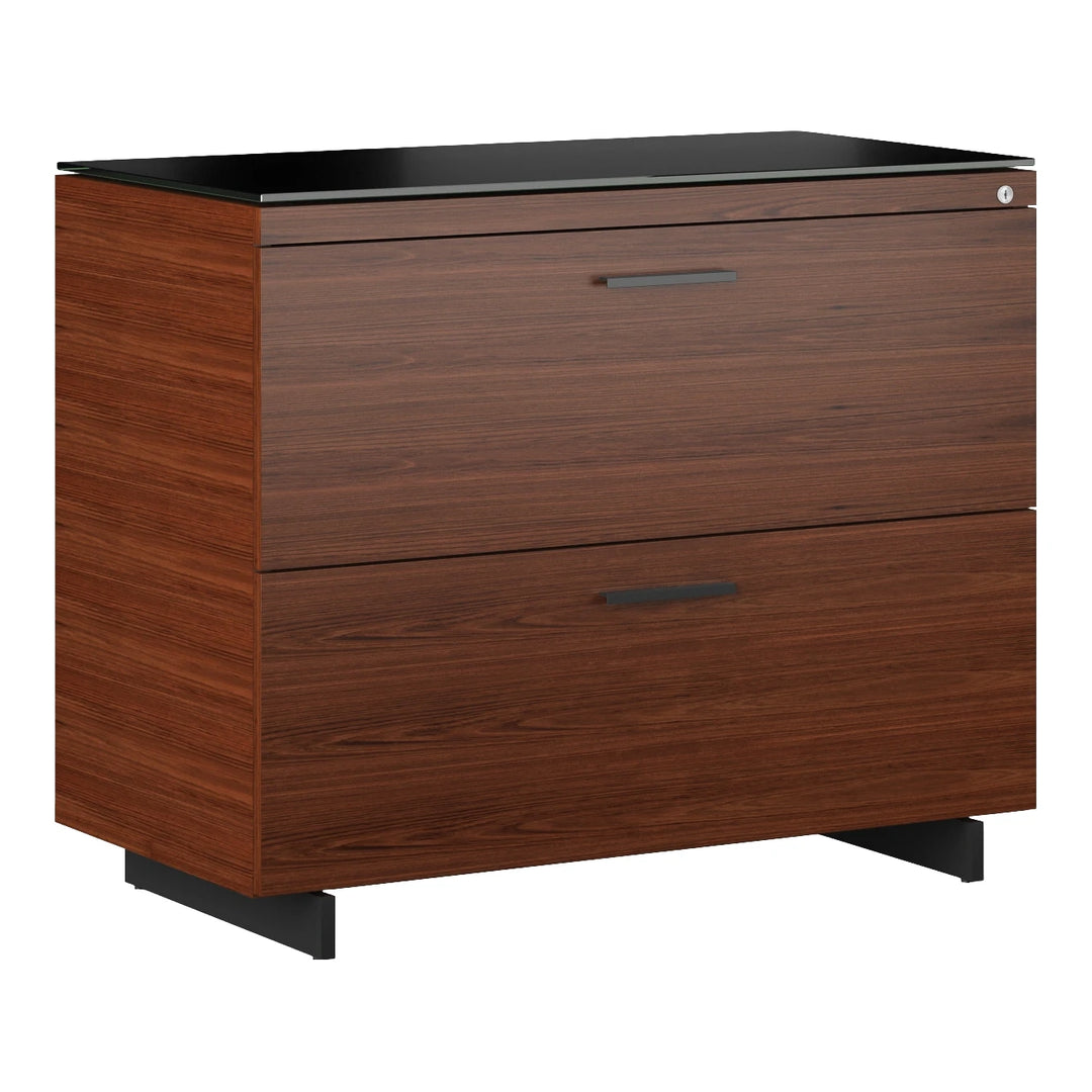 Sequel 20 6116 Lateral File Cabinet Home Office BDI Chocolate Stained Walnut Black