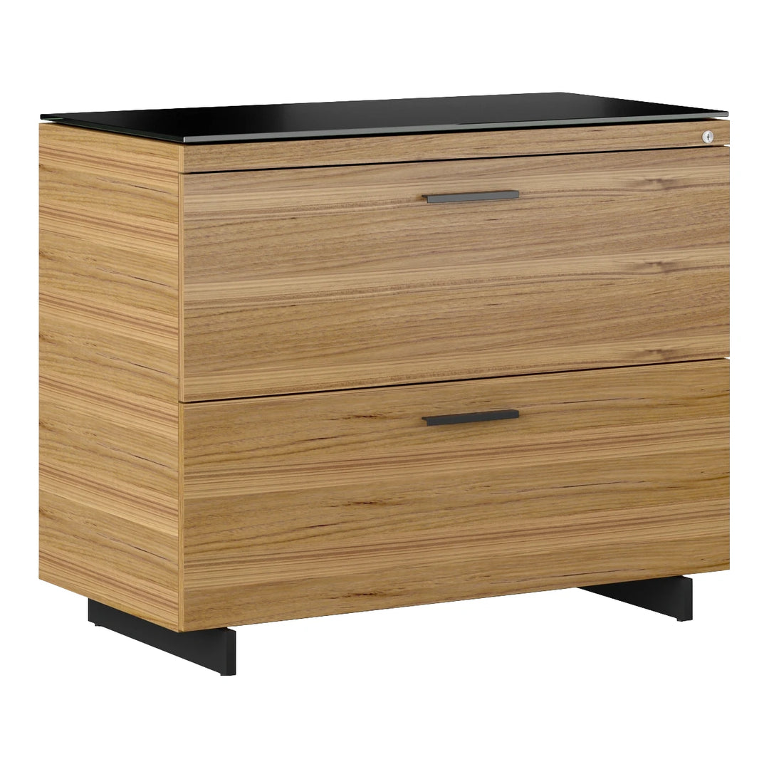 Sequel 20 6116 Lateral File Cabinet Home Office BDI Natural Walnut Black