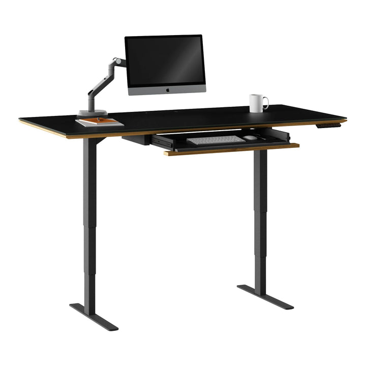 Sequel 20 6152 Sit+Stand Desk | 66"x30" Home Office BDI Natural Walnut