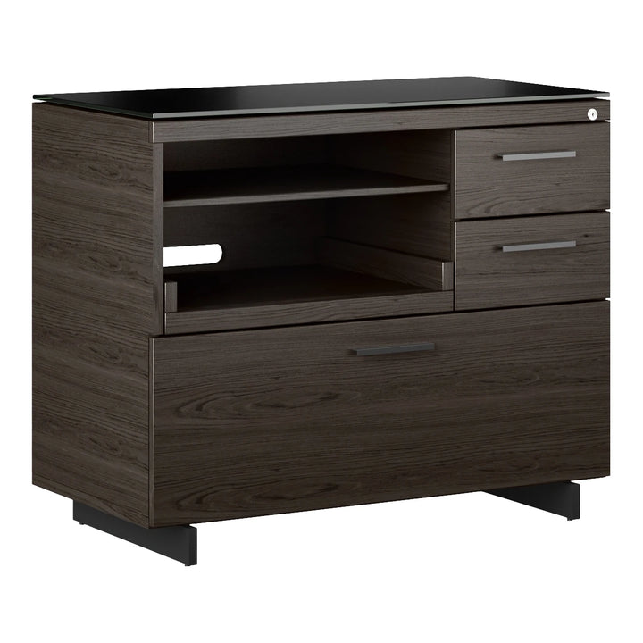 Sequel 20 6117 Multifunction Cabinet Home Office BDI Charcoal Stained Ash Black