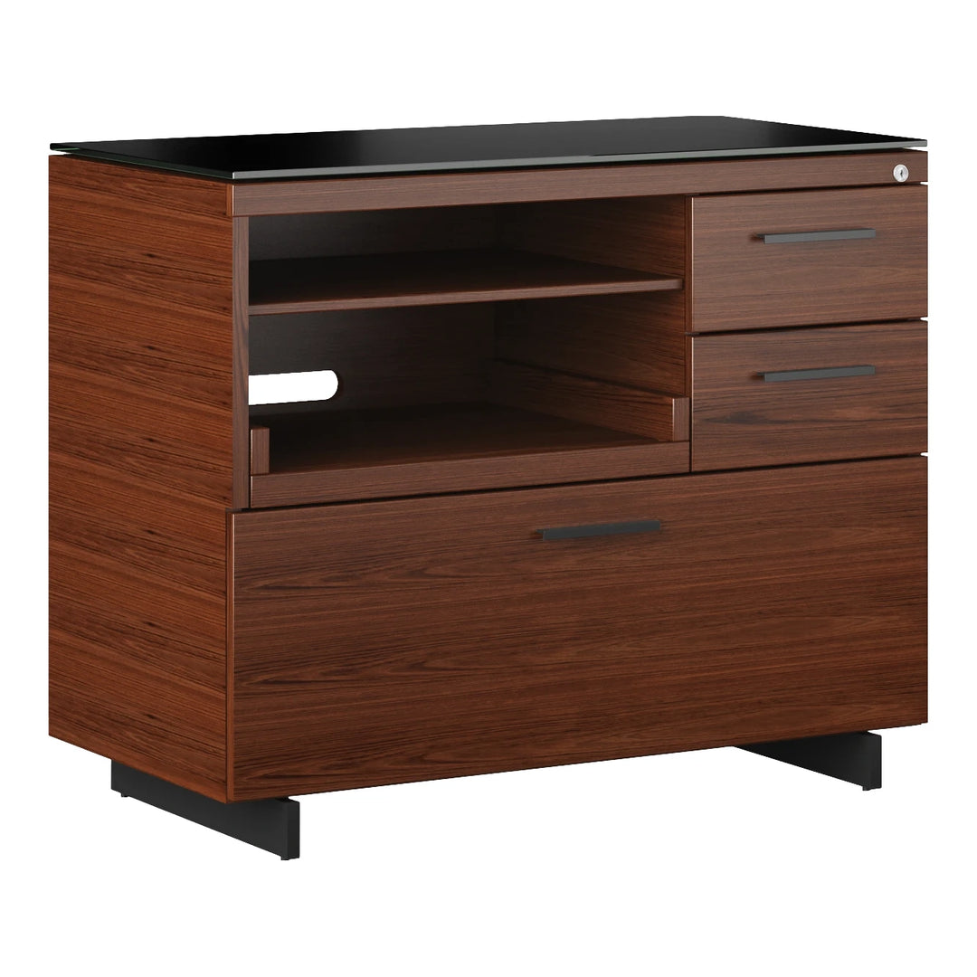 Sequel 20 6117 Multifunction Cabinet Home Office BDI Chocolate Stained Walnut Black