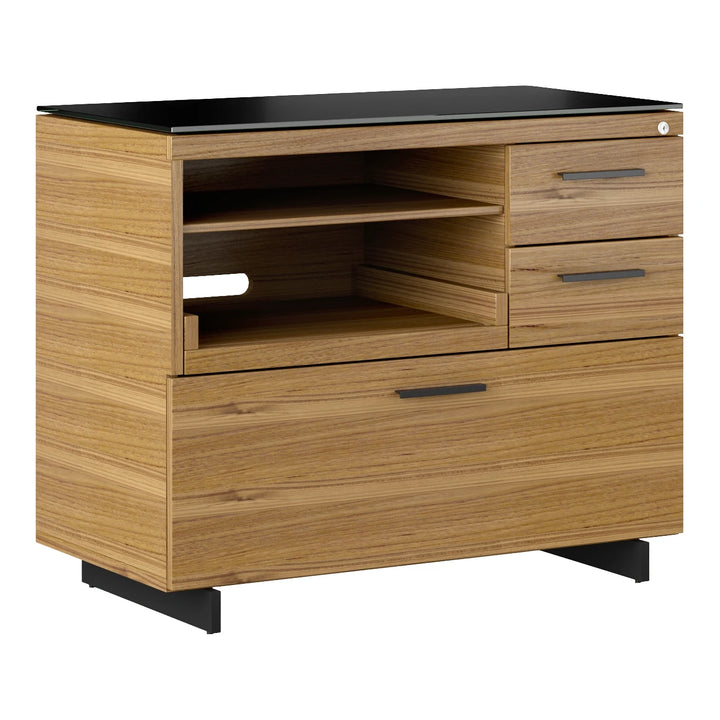 Sequel 20 6117 Multifunction Cabinet Home Office BDI Natural Walnut Black