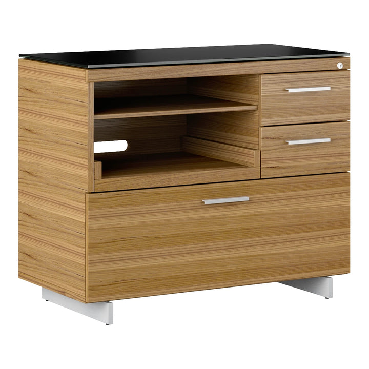 Sequel 20 6117 Multifunction Cabinet Home Office BDI Natural Walnut Nickel