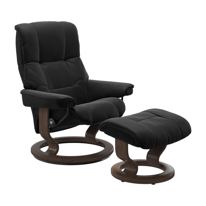 Stressless Mayfair Classic Chair & Ottoman Living Room Ekornes Large Paloma Black Walnut