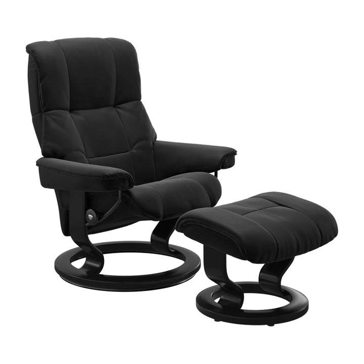 Stressless Mayfair Classic Chair & Ottoman Living Room Ekornes Large Paloma Black Black