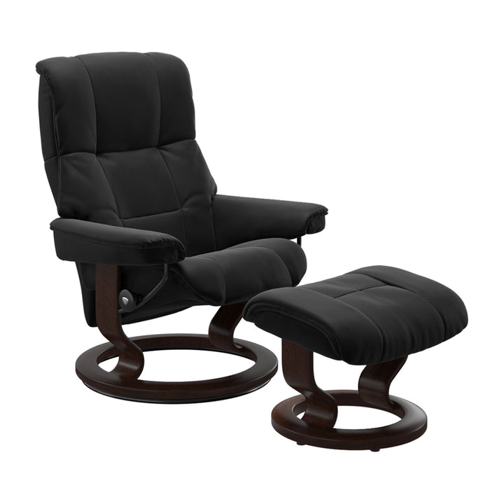 Stressless Mayfair Classic Chair & Ottoman Living Room Ekornes Large Paloma Black Brown