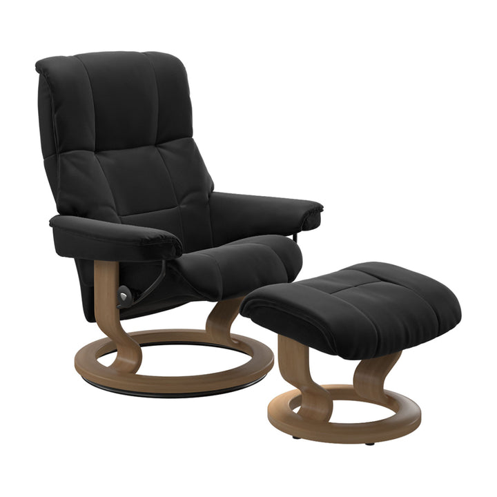 Stressless Mayfair Classic Chair & Ottoman Living Room Ekornes Large Paloma Black Oak