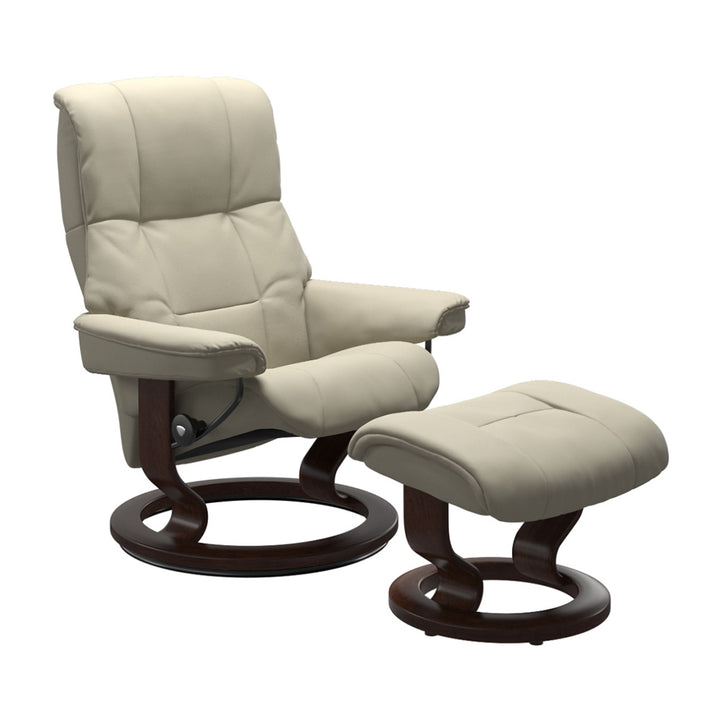 Stressless Mayfair Classic Chair & Ottoman Living Room Ekornes Large Paloma Light Grey Brown