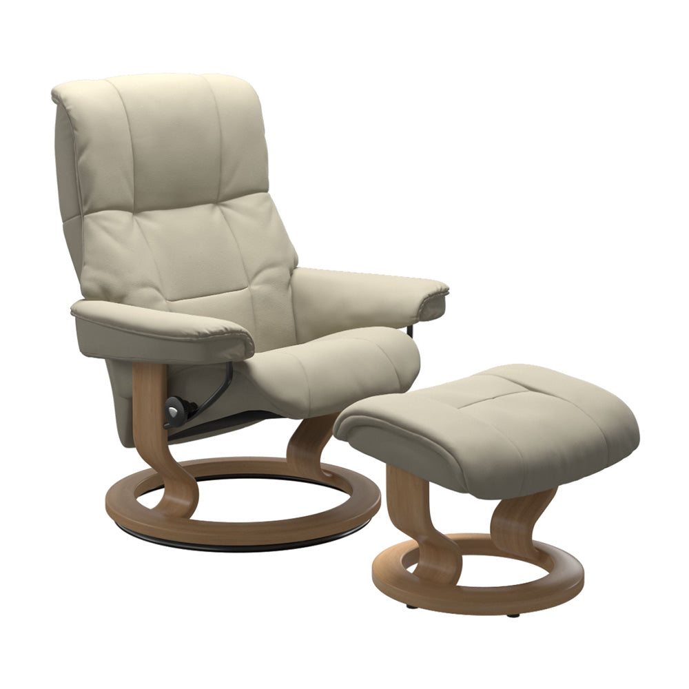 Stressless Mayfair Classic Chair & Ottoman Living Room Ekornes Large Paloma Light Grey Oak