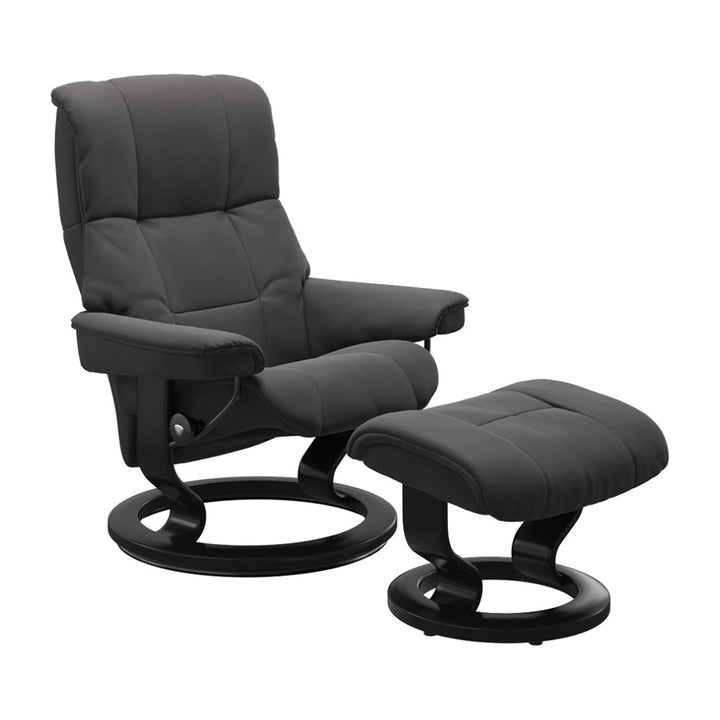 Stressless Mayfair Classic Chair & Ottoman Living Room Ekornes Large Paloma Rock Black