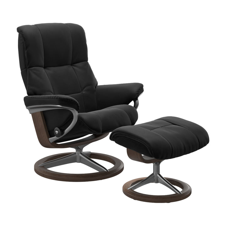 Stressless Mayfair Signature Chair & Ottoman Living Room Ekornes Large Paloma Black Walnut