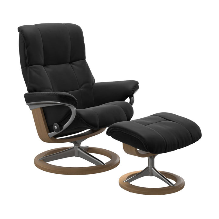 Stressless Mayfair Signature Chair & Ottoman Living Room Ekornes Large Paloma Black Oak