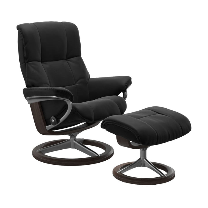 Stressless Mayfair Signature Chair & Ottoman Living Room Ekornes Large Paloma Black Wenge